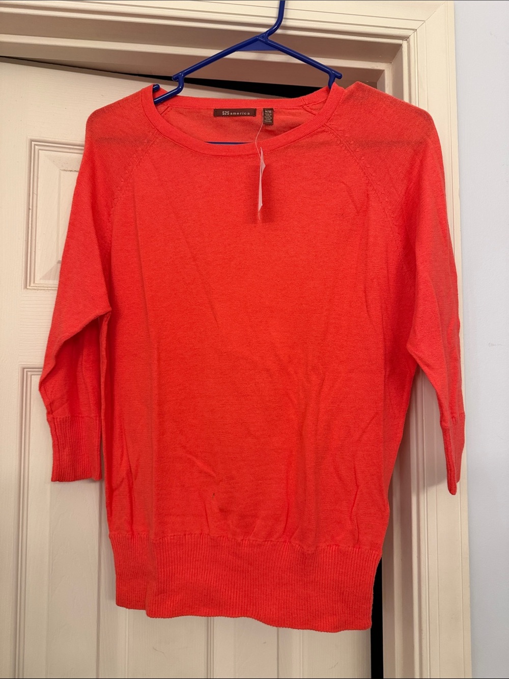 525 America Strawberry Scoop Neck Pullover Sweater